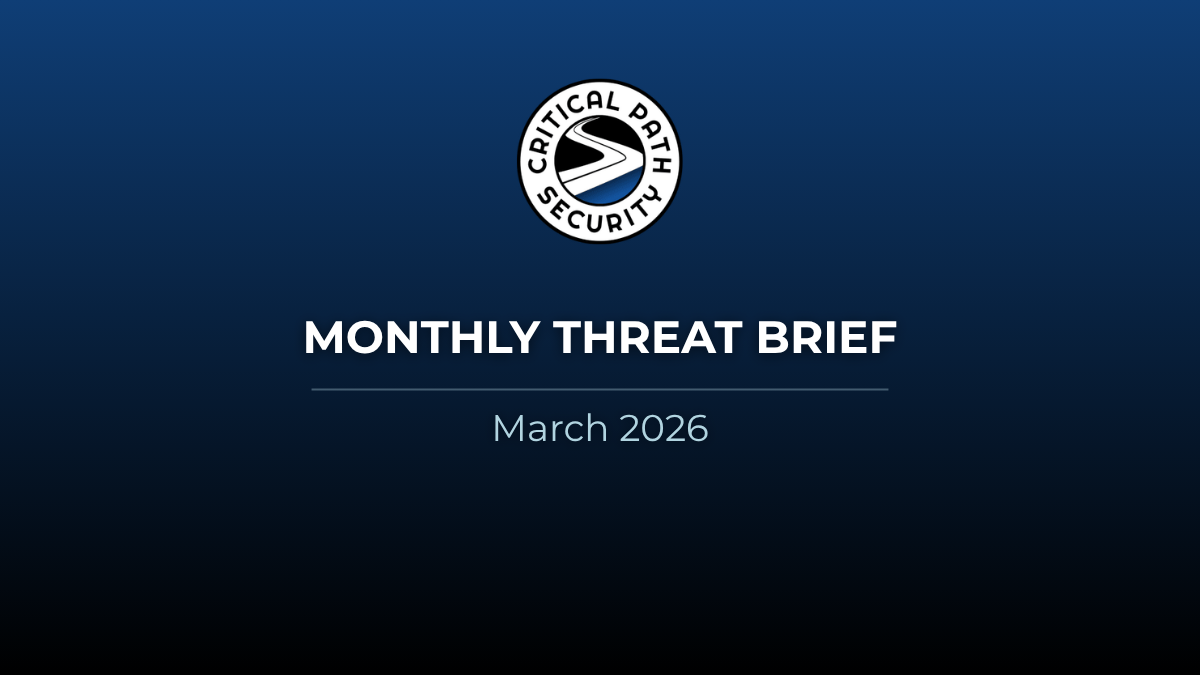 Monthly Threat Brief Blog Cover