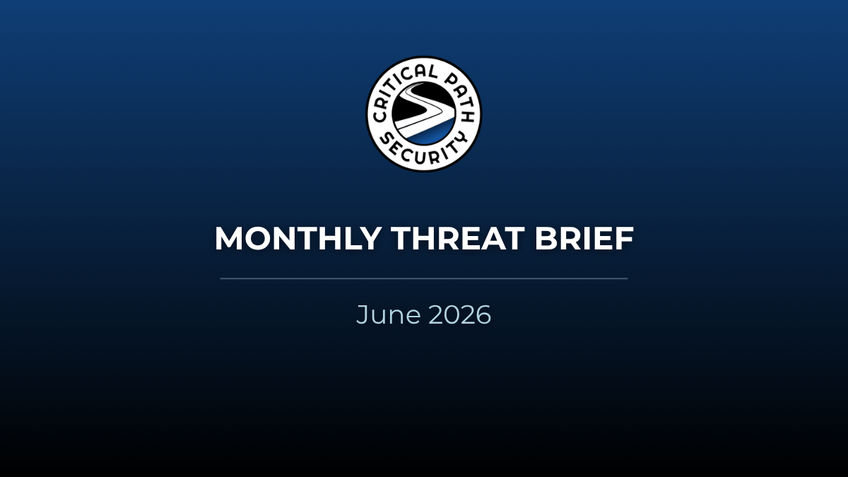 June 2026 Threat Brief Cover