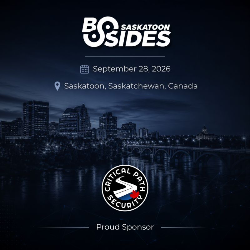 BSides Saskatoon 2026, September 28, Saskatoon, Saskatchewan, Canada